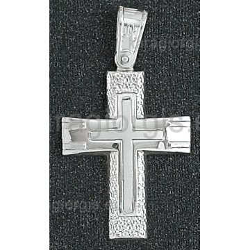 Βαπτιστικός σταυρός για αγόρι λευκόχρυσος