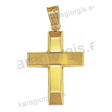 Χρυσός βαπτιστικός σταυρός Κ14 για αγόρι