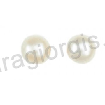 Σκουλαρίκι χρυσό ή λευκόχρυσο σε μονόπετρο Κ14 με άσπρη πέρλα.