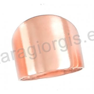 Δαχτυλίδι ροζ χρυσό Κ14 rose gold σε ματ φινίρισμα.
