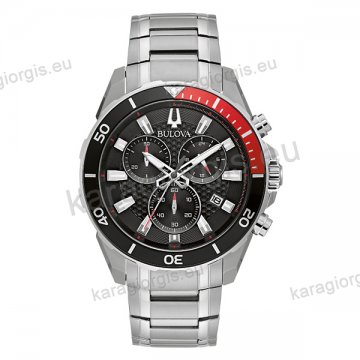 Ρολόι BULOVA Sport Collection ανδρικό quartz χρονογράφος με ατσάλινο μπρασελέ 44mm.