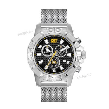 Ρολόι CUT CATERPILLAR Alaska chrono ανδρικό με μπρασελέ από ανοξείδωτο ατσάλι 45mm