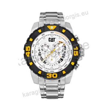 Ρολόι CUT CATERPILLAR DP Sport evo chrono ανδρικό με μπρασελέ από ανοξείδωτο ατσάλι και χρονογράφος πολλαπλών ενδείξεων 45,5mm