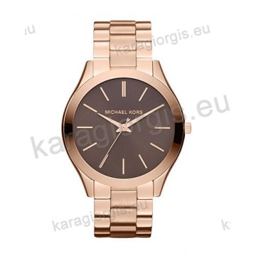 Ρολόι MICHAEL KORS γυναικείο-ανδρικό με rose gold επίχρυσο ανοξείδωτο μπρασελέ 42mm