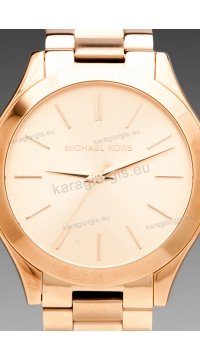 Ρολόι MICHAEL KORS γυναικείο-ανδρικό με rose gold επίχρυσο ανοξείδωτο μπρασελέ 42mm