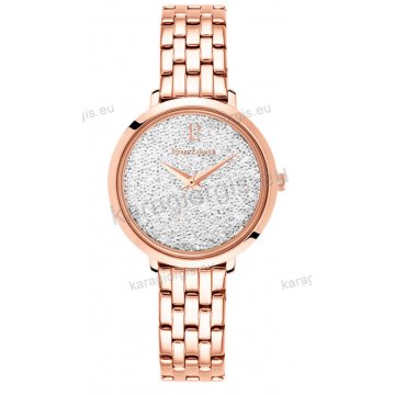 Ρολόι Pierre Lannier γυνακείο rose gold με μπρασελέ και πέτρες swarovski στο καντράν 30mm